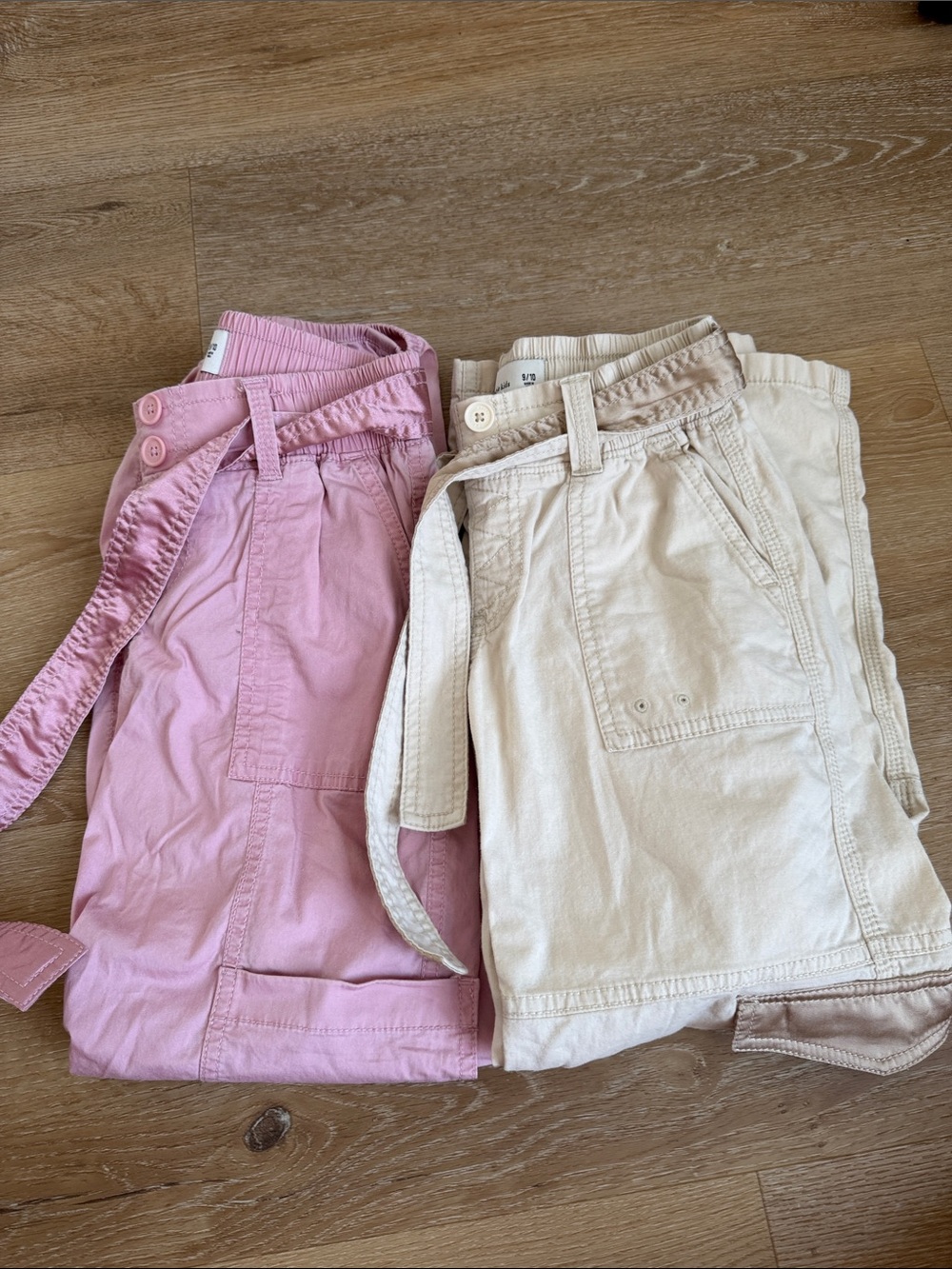 Abercrombie Kids wide cargo pants - Pink and Cream